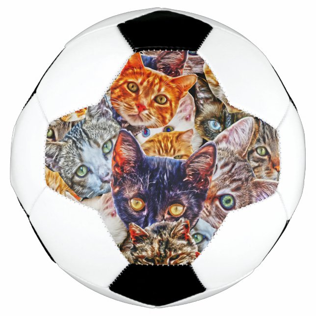 Ballon De Foot Motif d'art de chat (Devant)