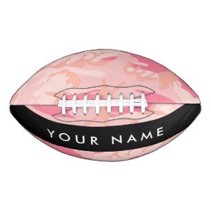 Ballon De Foot Motif de camouflage rose, Votre nom, Personnaliser