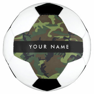 Ballon De Foot Motif de camouflage vert, Votre nom, Personnaliser