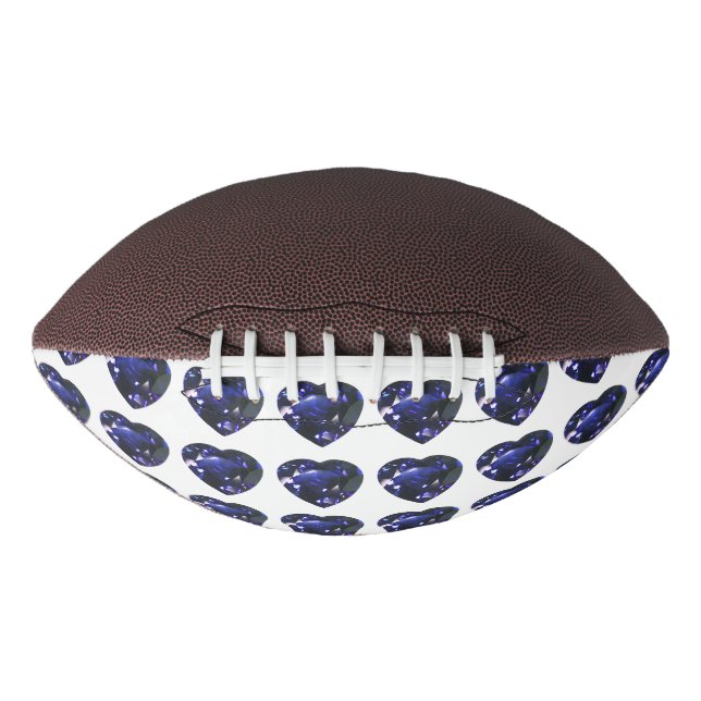 Ballon De Foot Motif de coeur bleu (Devant)