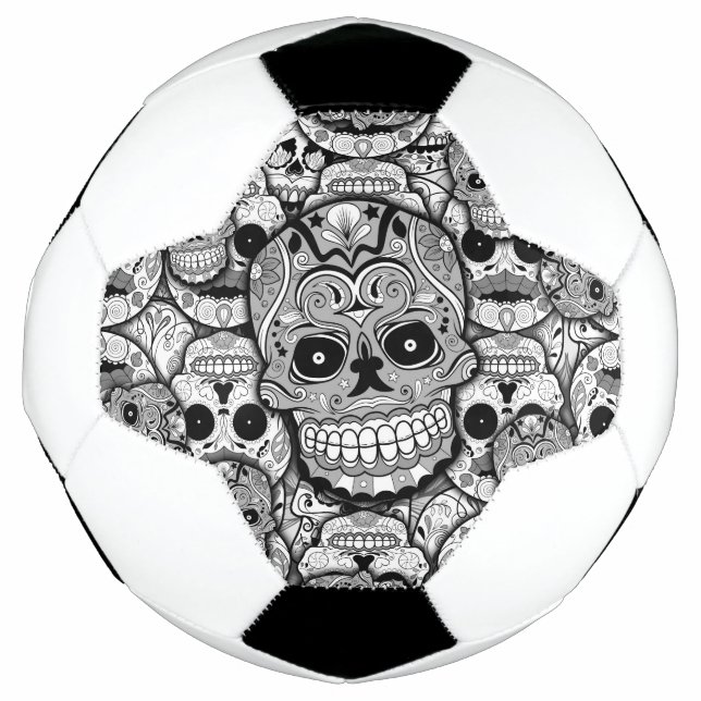 Ballon De Foot Motif de crânes de sucre (Devant)