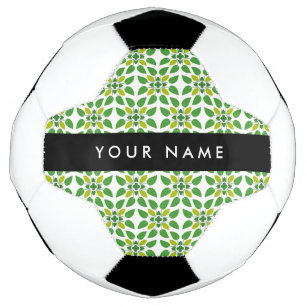 Ballon De Foot Motif de feuille, feuilles vertes, votre nom