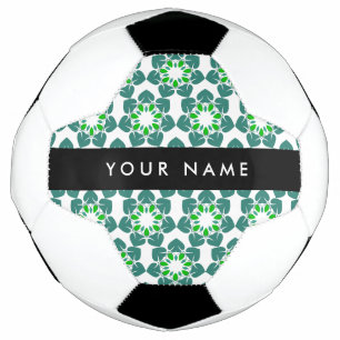 Ballon De Foot Motif de feuille, feuilles vertes, votre nom