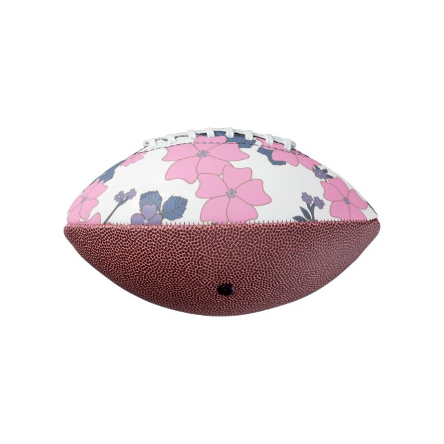 Ballon De Foot Motif DE FLEURS ROSE ET PURPLE (Tourné à 270°)