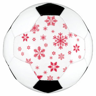 Ballon De Foot Motif de flocon de neige, Flammes de neige rouges,
