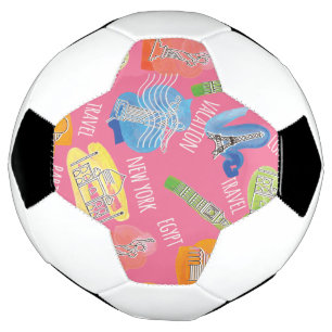 Ballon De Foot Motif de lieux de voyage
