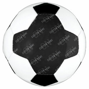 Ballon De Foot Motif de nom de très gris foncé et de monogramme n