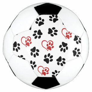 Ballon De Foot Motif De Pâtes, Pâtes Noires, Pâtes Rouges, Coeurs