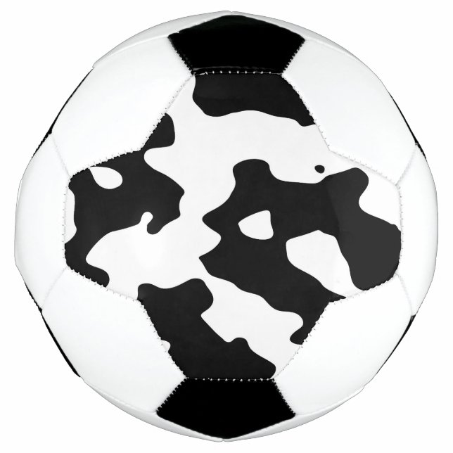 Ballon De Foot Motif de vache noir et blanc (Devant)