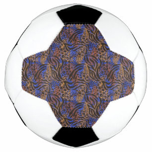 Ballon De Foot Motif d'impression Leopard et Zebra