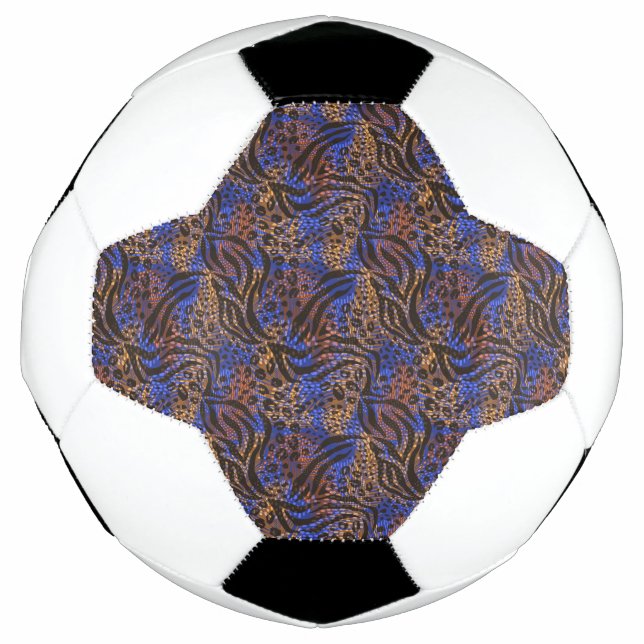 Ballon De Foot Motif d'impression Leopard et Zebra (Devant)