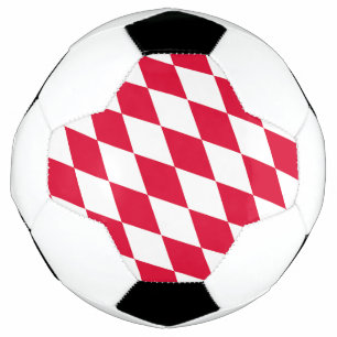 Ballon De Foot Motif du drapeau diamant de Bavière rouge et blanc