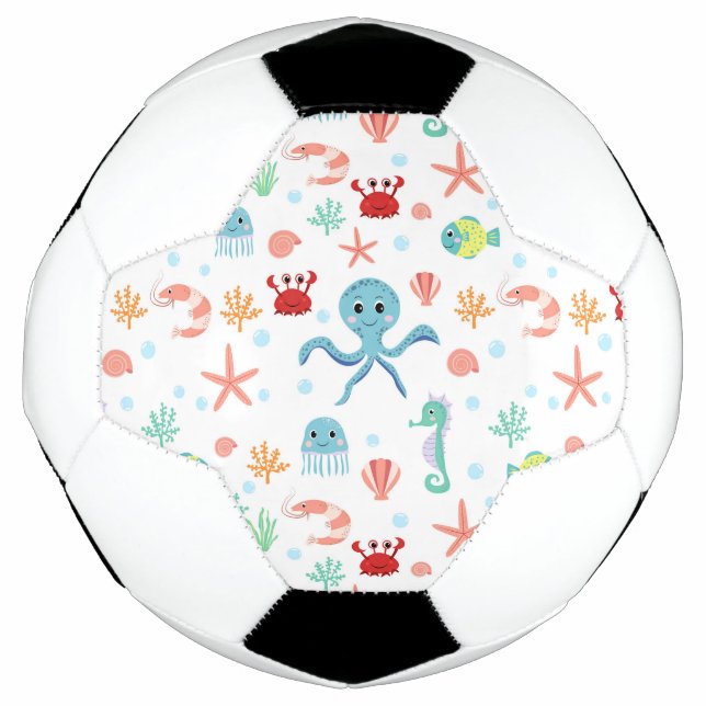 Ballon De Foot Motif du monde marin (Devant)