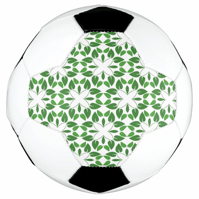 Ballon De Foot Motif Feuille, Motif De Feuilles, Feuilles Verts (Devant)