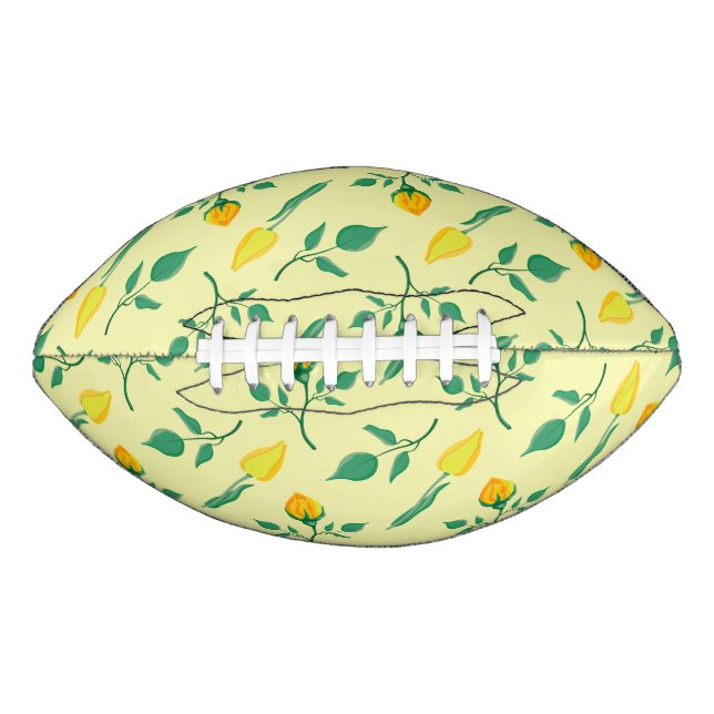 Ballon De Foot Motif floral avec rose jaune et fleurs de tulipe (Devant)