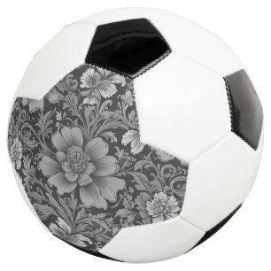 Ballon De Foot Motif floral monochrome vintage