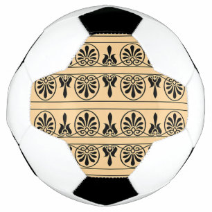 Ballon De Foot Motif méditerranéen grec Arabesque Brown