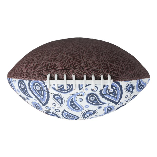 Ballon De Foot Motif Paisley Bleu (Devant)