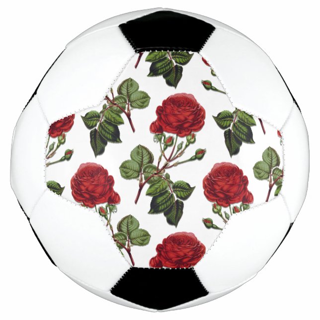 Ballon De Foot Motif Rose Red Long Stem (Devant)