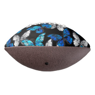 Ballon De Foot Motif sans couleur foncée avec papillons bleus Mor