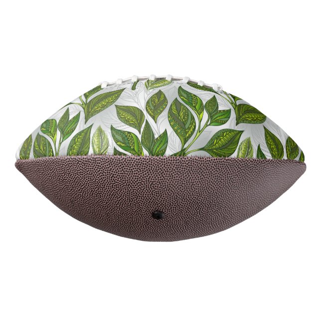 Ballon De Foot Motif sans couture avec Feuilles de thé vert (Tourné à 270°)