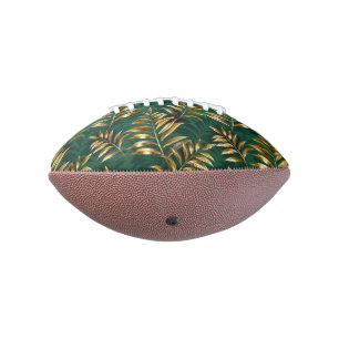 Ballon De Foot Motif sans couture avec fougères dorées