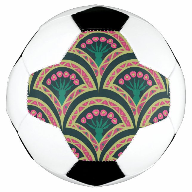 Ballon De Foot motif vert en forme de coquille (Devant)
