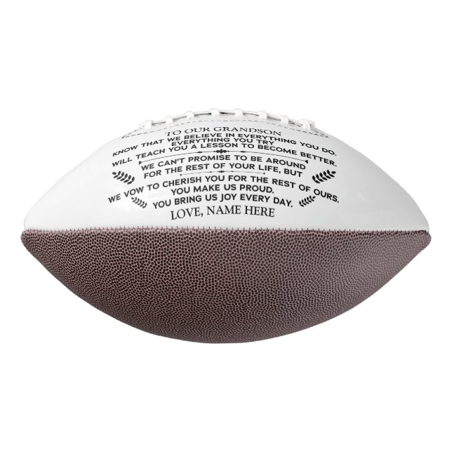 Ballon De Foot Mots Inspirants Pour Notre Petit-Fils Amour (Tourné à 270°)