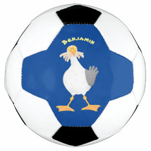 Ballon De Foot Mouette drôle avec frites dessin animé