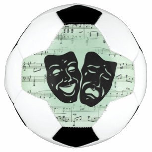 Ballon De Foot Musique verte et masques grecs de théâtre