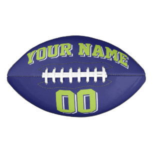 Ballon De Foot NAVY LIME GREEN ET WHTE Custom Football