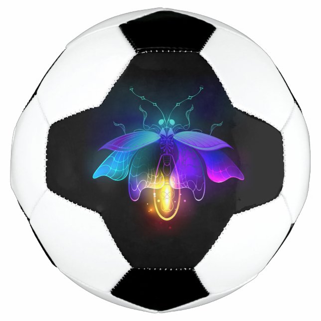 Ballon De Foot Neon Firefly sur noir (Devant)