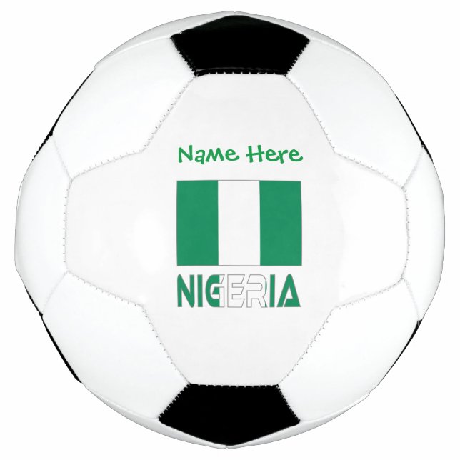 Ballon De Foot Nigeria et personnalisation verte du drapeau nigér (Devant)