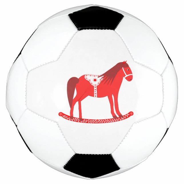 Ballon De Foot Noël scandinave Cheval Rocking (Devant)