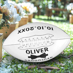 Ballon De Foot Nom de l'éleveur personnalisé Noir Bow Mariage Kee