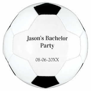 Ballon De Foot Nom de l'enterrement de vie de garçon date simple