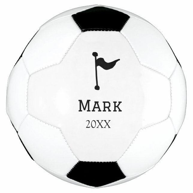 Ballon De Foot nom de l'équipe ajouter nom du joueur date drapeau (Devant)