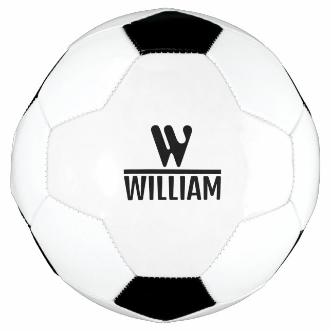 Ballon De Foot Nom de monogramme personnalisé (Devant)