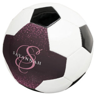Ballon De Foot Nom de monogramme personnalisé Cool Parties scint