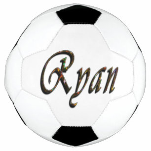 Ballon De Foot Nom de Ryan de conception colorée,