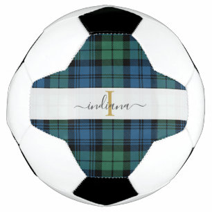 Ballon De Foot Nom de script monogrammé Plaid Clan Campbell Tarta