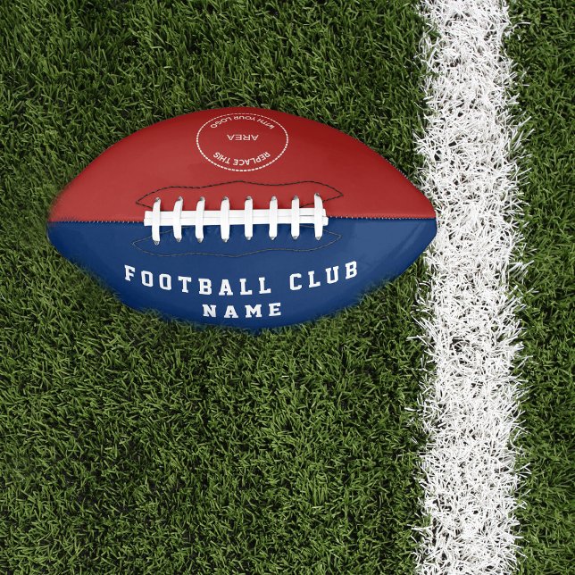 Ballon De Foot Nom du club Logo Rouge Bleu (Créateur téléchargé)