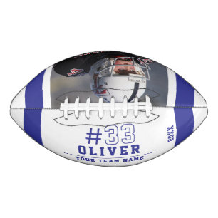 Ballon De Foot Nom du joueur bleu personnalisé Numéro d'équipe Ph