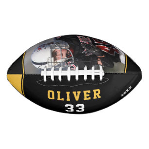 Ballon De Foot Nom du joueur Jaune Noir Numéro Photo