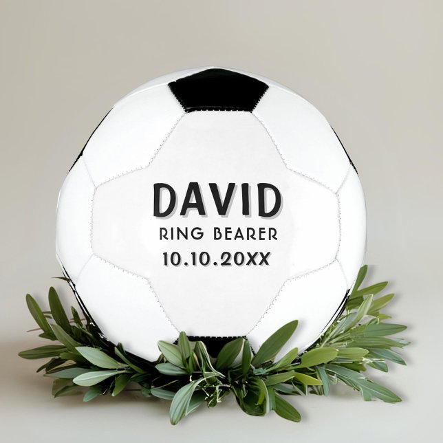 Ballon De Foot Nom du porteur d'anneau personnalisé Mariage Date  (Créateur téléchargé)