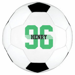 Ballon De Foot Nom et numéro personnalisés Cool moderne vert