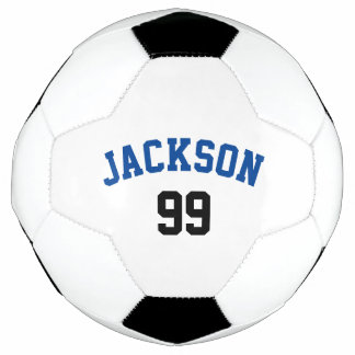 Ballon De Foot Nom et numéro personnalisés minimalistes