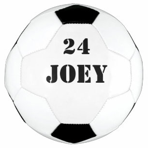 Ballon De Foot Nom Jersey Numéro Police noire 4Joey