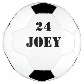 Ballon De Foot Nom Jersey Numéro Police noire 4Joey