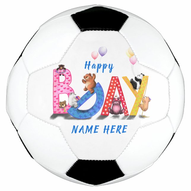 Ballon De Foot Nom personnalisé Anniversaire Ball Ball Bear Party (Devant)
